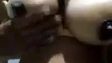Desi wife showing large love melons on livecam episode for her hubby