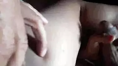 Desi man fingers wife's sweet XXX muff while she strokes his penis