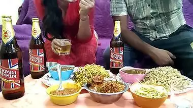 Friend invites the Desi girl to drink some beer and drills XXX cave