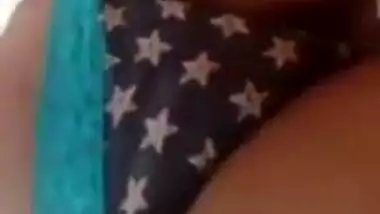 Horny desi teen showing and rubbing self boobs again