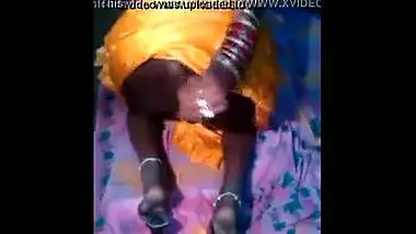 Village ass fucks an orange dildo